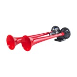 Claxon rosu cu 2 goarne, pentru camion, 24V, 1A, Mega Drive