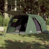 VidaXL Cort de camping pentru 4 persoane, verde, impermeabil