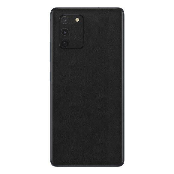 Set Folii Skin Acoperire 360 Compatibile cu Samsung Galaxy S10 Lite (Set 2) - ApcGsm Wraps Leather Black