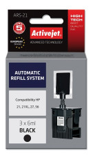 Sistem Kit automat de refill black pentru HP 21 HP 27 HP 56 ActiveJet foto