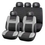 Set Huse Scaune Universale HLX2 Compatibile cu Seat &ndash; Negru/Gri