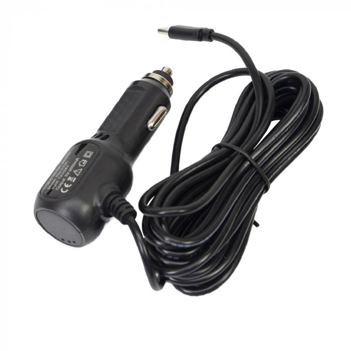 Aproape nou: Incarcator auto PNI cu mufa USB-C 12V/24V - 5V, pentru DVR auto, lungi