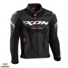 Geaca (jacheta) barbati pentru scuter - motocicleta piele Racing Ixon vara model Jackal JKT MS culoare: negru/alb/rosu Negru/alb/rosu XL