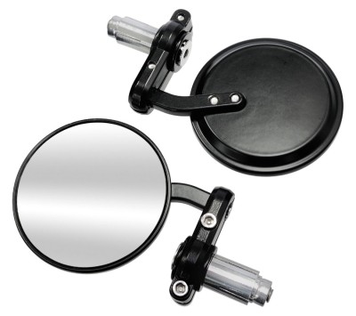 Set oglinzi moto, rotunde, montaj in capatul ghidonului, culoare negru Cod Produs: MX_NEW LUSJOY015 foto
