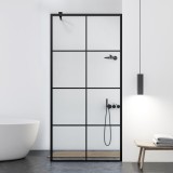 Paravan dus walk-in Aqua Class &reg; Black, model Mode negru, sticla clara, securizata, 50x195 cm