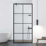 Paravan dus walk-in Aqua Class &reg; Black, model Mode negru, sticla clara, securizata, 80x195 cm, Leroy Glass