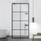 Paravan dus walk-in Aqua Class &reg; Black, model Mode negru, sticla clara, securizata, 100x195 cm