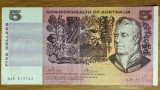 Australia - bancnota de colectie - 5 dollari / dollars 1974 - Commonwealth of Australia - circulata, in stare foarte buna !