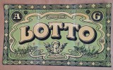 Cartonaş LOTTO italian vintage aurit cherub joc lotto art nouveau circa 1920