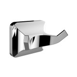 Cuier baie Iobagno Beta AC2411, montaj pe perete, cu doua agatatori, 6.5 x 4.3 x 4.8 cm