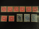 Austria-timbre Porto 1916-serie completa-stampilate, Stampilat