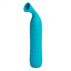 Vibrator Clitoridian Quentin, Turcoaz, 14.5 cm