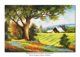 Cumpara ieftin Tablouri pesaje din natura pictat manual gigant living, Oaza de liniste, 120x80cm ulei pe panza Constantin Feraru
