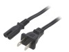 Cablu Alimentare IEC C7 la NEMA 1-15 1.8m Negru