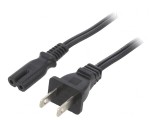 Cablu Alimentare IEC C7 la NEMA 1-15 1.8m Negru