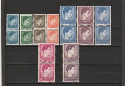RO - UZUALE MIHAI I FORMAT MIC SI MARE ( LP 212 ) 1947 PERECHE VERTICALA MNH foto