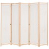 Paravan Camera 5 Panouri Crem 200x170cm Textil Lemn Decorativ Despartitor Dressing