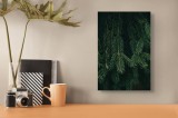 Tablou Canvas, "Misterul Crengilor de Brad Verde", Verde, Ace, Brad, Natural, Textură, Frumusețe, Pădure, Serenitate, 26 x 39 cm, CMCLASS