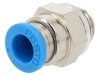 Conector Push-in Simplu FESTO NBR 6mm, Racord Pneumatic Alama Nichelata, Filet G 1/8, 6 Bar, 80&deg;C