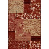 Covor Model Lotos 1521-210, Marime 60 x 110 cm, Grena, Rosu, Inaltime Fir 8 mm, Antialergic, Polipropilena, Living, Dormitor, Sufragerie, Birou
