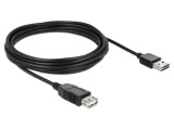 Cablu USB 2.0 DELOCK 5m USB A mufă bilaterală aurită 83373