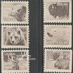 252-USA-1981-Fauna- Serie de 10 timbre nestampilate MNH