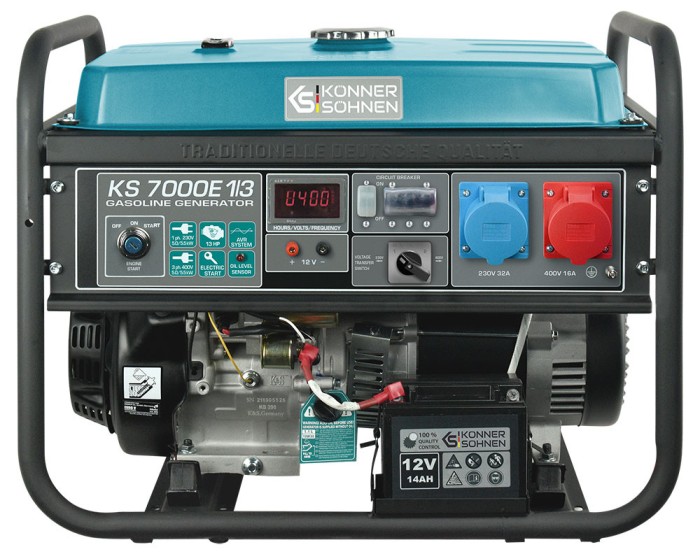 Generator monofazat trifazat pe benzina Konner Sohnen KS 7000E 1 3