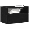Gossi noptiera de perete, negru, 45x26x28,5 cm