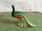 Arta , Colectie - Suvenir Borsec bibelou / figurina Paun din ceramica realizat in perioada comunista !