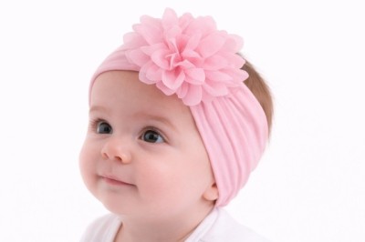 Bentita roz lata cu floare aplicata foto