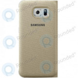 Portofel Samsung Galaxy S6 Flip p&acirc;nză auriu (EF-WG920BFEGWW)