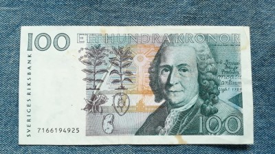 100 Kronor Suedia 1986 - 2000 / 7166194925 foto