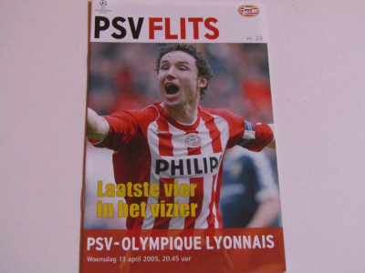 Program meci PSV EINDHOVEN - OLYMPIQUE LYON(Champions League 13.04.2005) foto