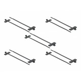 Set 10 buc bride L 200 x W 2.5 mm cu eticheta Negru, Delock 18959