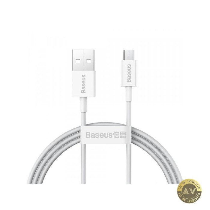 Cablu Date si Incarcare USB-A - microUSB Baseus Superior Series 18W 2m Alb CAMYS-A02