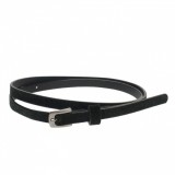Curea dama, casual-eleganta, din piele ecologica, latime 1 cm, negru - CKD004, CK LEATHER
