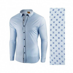 Camasa pentru barbati, albastru deschis, flex fit - Lumieres du Soir foto
