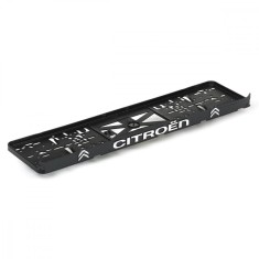 Set suport placute numar inmatriculare auto 3D (fata + spate) Citroen gri