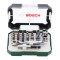 BOSCH Set capete de insurubare si chei tubulare, mixte, 26 bucati, prelungitor insurubare, surubelnita cu clichet
