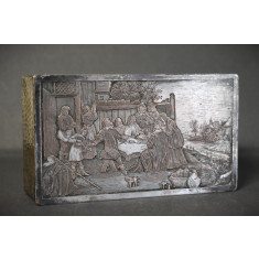 Cutie / Caseta pentru bijuterii scena de masa stil Ludovic al XVI-lea
