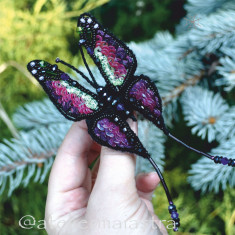 brosa fluture 3D handmade, brosa insecta, accesorii femei, bijuterii cadou foto