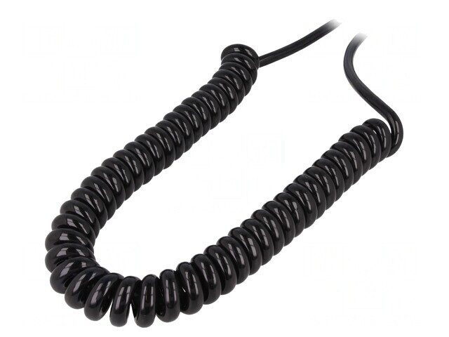 Cablu spiralat negru H07BQ-F 4G1.5mm2 PUR