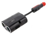 Splitter Brichetă Auto cu 2 Socluri, 16A, Negru, Pro Car