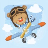 Cumpara ieftin Carton panzat cu desen - Bear Pilot | Rosa