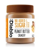 Crema de arahide 100% cu bucatele crocante de arahide fara zahar, 340g, Diablo