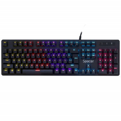 Tastatura mecanica spacer usb warrior - spkb-mk-war foto