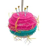 Pinata de Petrecere in Forma de Tort cu 4 Lumanari, Roz, 41x41x30cm, CMCLASS