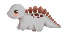 Sticker decorativ Dinozaur, Gri, 85 cm, 6156ST foto