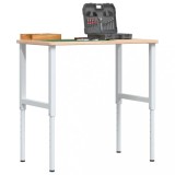 vidaXL Banc lucru 100x60x(71,5-98) cm lemn masiv stejar dreptunghiular