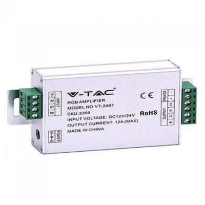 Amplificator banda LED RGB 12/24VDC 12A 3 canale x4A V-TAC foto